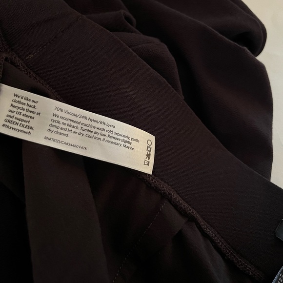 SOLD - On another Plstform! Eileen Fisher Washable Women Pull On Black Pants S/P - Picture 4 of 9